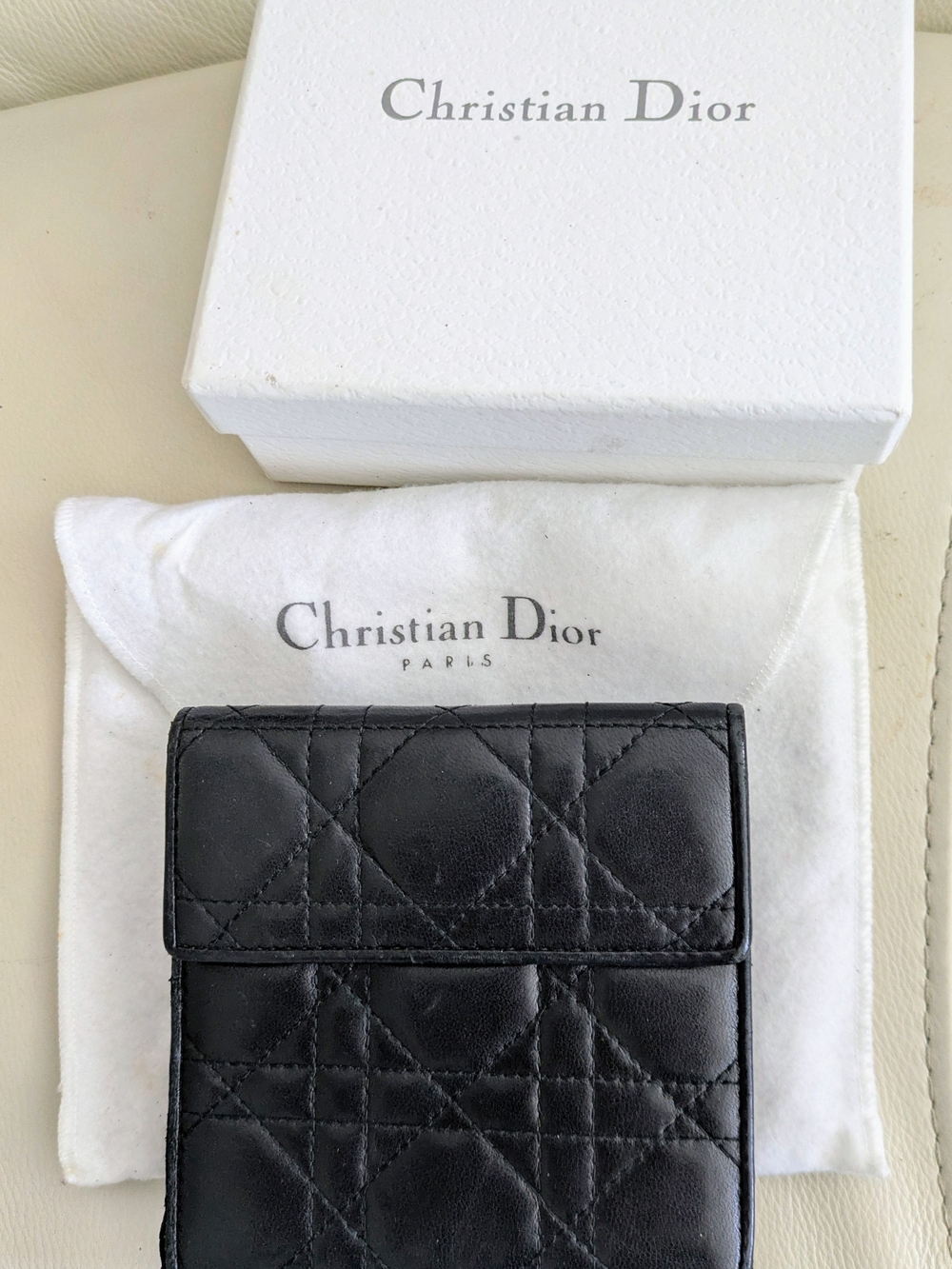 Christian Dior Galliano Cannage Black Leather Bucket Bag With Wallet Rare - Picture 13 of 16